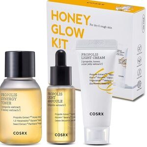 NEW COSRX Honey Glow Kit, Korean Skin Care Set with Facial Toner, Serum, & Cream